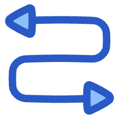 Triangle Arrow Curvy Both Direction 3 Icon from Plump Duo Set
