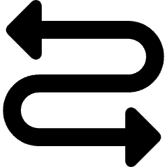Triangle Arrow Curvy Both Direction 3 Icon from Core Remix Set