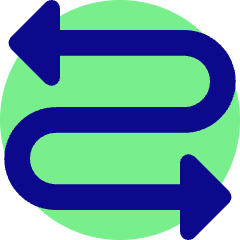 Triangle Arrow Curvy Both Direction 3 Icon from Core Pop Set