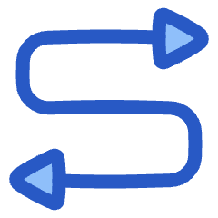 Triangle Arrow Curvy Both Direction 4 Icon from Plump Duo Set