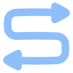 Triangle Arrow Curvy Both Direction 4 Icon from Plump Flat Set