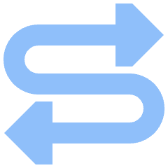 Triangle Arrow Curvy Both Direction 4 Icon from Sharp Flat Set