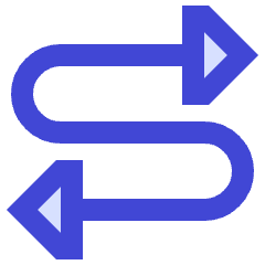 Triangle Arrow Curvy Both Direction 4 Icon from Sharp Duo Set