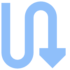 Triangle Arrow Curvy Down Right Icon from Sharp Flat Set