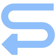 Triangle Arrow Curvy Left Down Icon from Sharp Flat Set