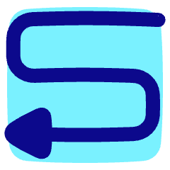 Triangle Arrow Curvy Left Down Icon from Plump Pop Set