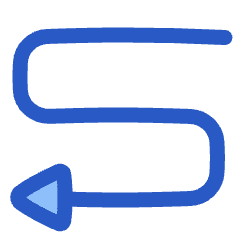 Triangle Arrow Curvy Left Down Icon from Plump Duo Set