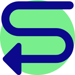 Triangle Arrow Curvy Left Down Icon from Core Pop Set