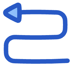 Triangle Arrow Curvy Left Up Icon from Plump Duo Set