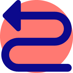 Triangle Arrow Curvy Left Up Icon from Core Pop Set