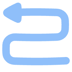 Triangle Arrow Curvy Left Up Icon from Plump Flat Set