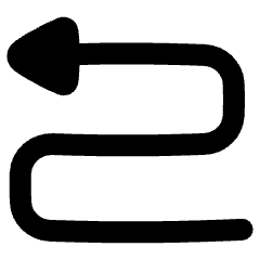 Triangle Arrow Curvy Left Up Icon from Plump Remix Set