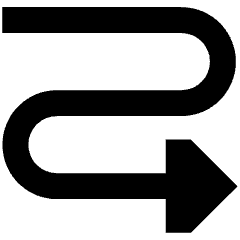 Triangle Arrow Curvy Right Down Icon from Sharp Remix Set