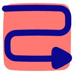 Triangle Arrow Curvy Right Down Icon from Plump Pop Set
