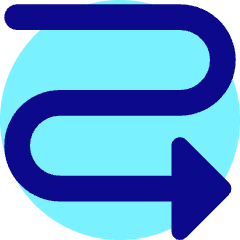 Triangle Arrow Curvy Right Down Icon from Core Pop Set