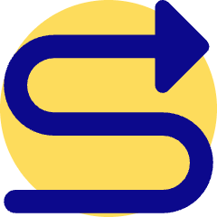 Triangle Arrow Curvy Right Up Icon from Core Pop Set