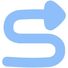 Triangle Arrow Curvy Right Up Icon from Flex Flat Set