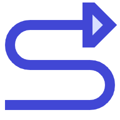 Triangle Arrow Curvy Right Up Icon from Sharp Duo Set