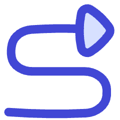 Triangle Arrow Curvy Right Up Icon from Flex Duo Set