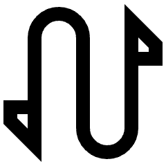 Triangle Arrow Curvy Up Down 1 Icon from Sharp Line Set