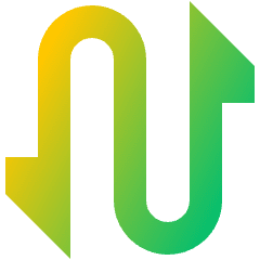 Triangle Arrow Curvy Up Down 1 Icon from Sharp Gradient Set