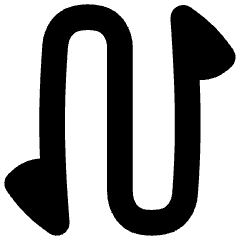 Triangle Arrow Curvy Up Down 1 Icon from Flex Solid Set