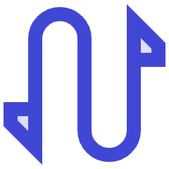 Triangle Arrow Curvy Up Down 1 Icon from Sharp Duo Set