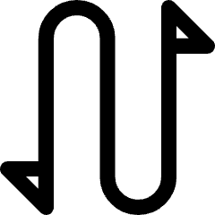 Triangle Arrow Curvy Up Down 1 Icon from Core Line Set
