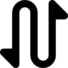 Triangle Arrow Curvy Up Down 1 Icon from Core Remix Set