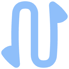 Triangle Arrow Curvy Up Down 1 Icon from Flex Flat Set