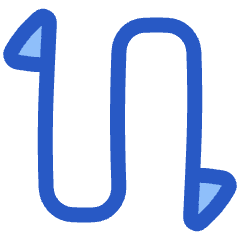 Triangle Arrow Curvy Up Down 2 Icon from Plump Duo Set