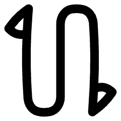 Triangle Arrow Curvy Up Down 2 Icon from Flex Line Set