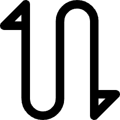 Triangle Arrow Curvy Up Down 2 Icon from Core Line Set