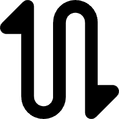 Triangle Arrow Curvy Up Down 2 Icon from Core Remix Set