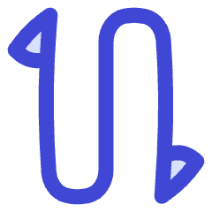 Triangle Arrow Curvy Up Down 2 Icon from Flex Duo Set