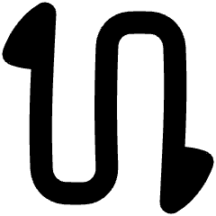 Triangle Arrow Curvy Up Down 2 Icon from Plump Solid Set