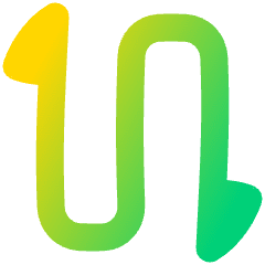 Triangle Arrow Curvy Up Down 2 Icon from Plump Gradient Set