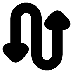 Triangle Arrow Curvy Up Down 3 Icon from Flex Solid Set
