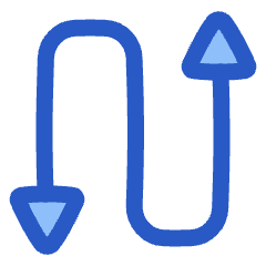 Triangle Arrow Curvy Up Down 3 Icon from Plump Duo Set