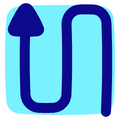 Triangle Arrow Curvy Up Left Icon from Plump Pop Set