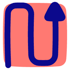 Triangle Arrow Curvy Up Right Icon from Plump Pop Set