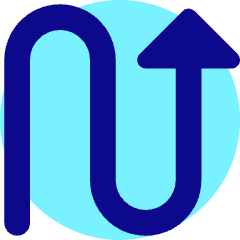 Triangle Arrow Curvy Up Right Icon from Core Pop Set