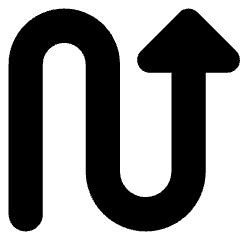 Triangle Arrow Curvy Up Right Icon from Core Solid Set