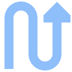 Triangle Arrow Curvy Up Right Icon from Sharp Flat Set