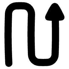 Triangle Arrow Curvy Up Right Icon from Plump Solid Set