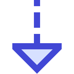 Triangle Arrow Dashed Cool Down Icon from Sharp Duo Set