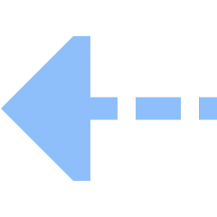Triangle Arrow Dashed Left Icon from Sharp Flat Set