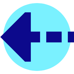 Triangle Arrow Dashed Left Icon from Sharp Pop Set