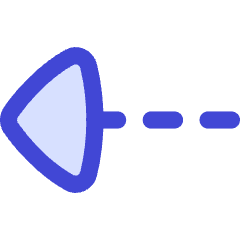 Triangle Arrow Dashed Left Icon from Flex Duo Set