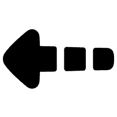 Triangle Arrow Dashed Left Icon from Plump Solid Set